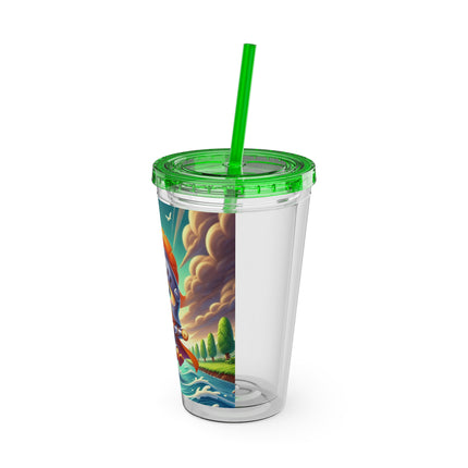 Valiant Duck Sunsplash Tumbler with Straw, 16oz