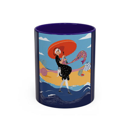 Beachside Promenade Colorful Mugs – Chic Summer Stroll & Coastal Glamour