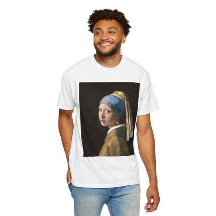 Girl with a Pearl Earring by Johannes Vermeer Unisex Garment-Dyed T-shirt