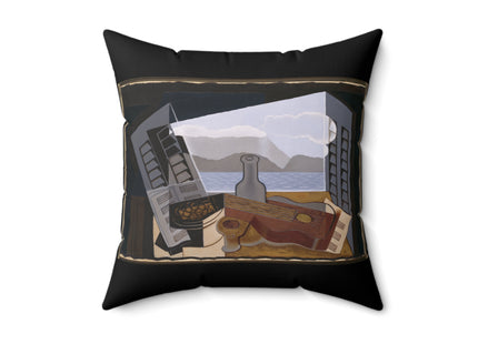 Open Window by Juan Gris Spun Polyester Square Pillow