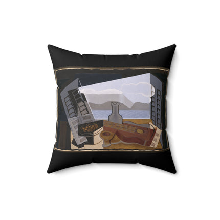 Open Window by Juan Gris Spun Polyester Square Pillow