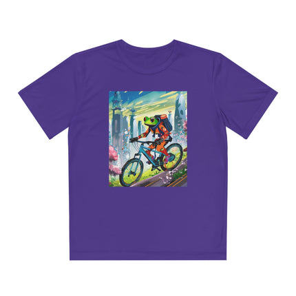 Cyberpunk Frog Youth Competitor Tee