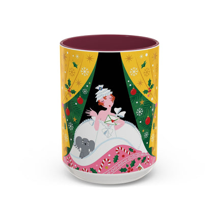 💌🎄 The Christmas Letter Of Holly House Colorful Mug – Whimsical Art Deco Holiday Charm