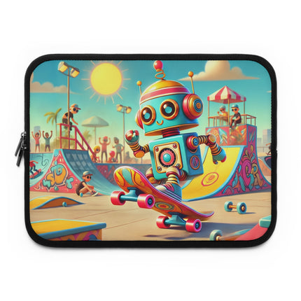 The Skate Park Robot Laptop Sleeve – Action, Energy & Retro Fun
