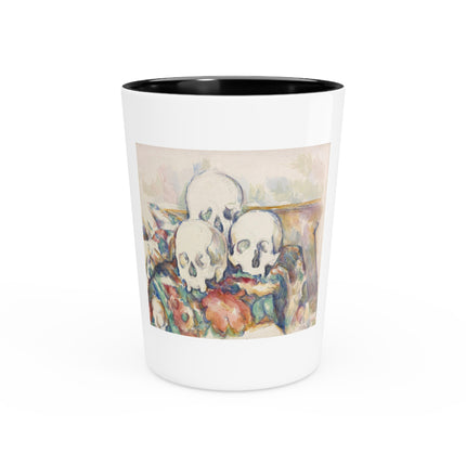 The Three Skulls by Paul Cézanne Ceramic Shot Glass