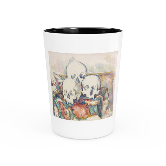 The Three Skulls by Paul Cézanne Ceramic Shot Glass