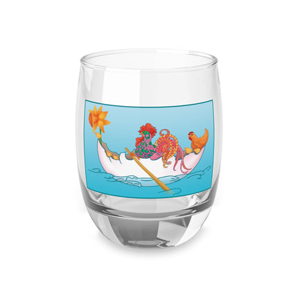 A Rooster's Seafaring Adventure Whiskey Glass
