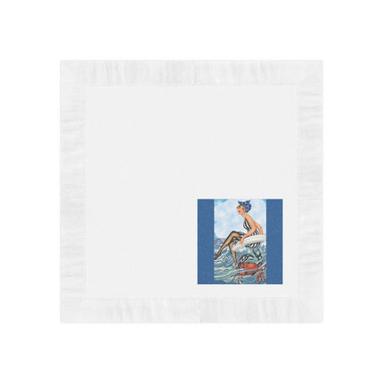 Playful Waves and Fashion Follies White Coined Napkins