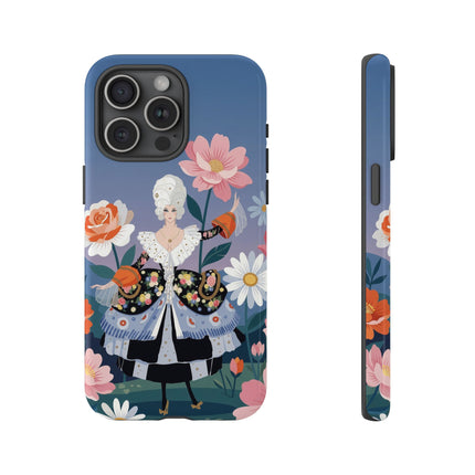 🌸🎀 The Grand Floral Promenade Phone Case – Art Deco Fashion Fantasy
