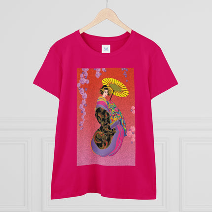 Enchanting Geisha Women's Midweight Cotton Tee
