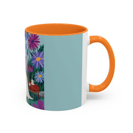 The Lady Of The Garden Tea Colorful Mugs – Art Deco Floral Elegance