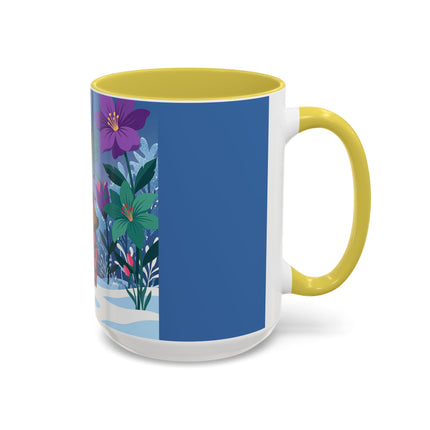 🌹❄️ The Holly Rose Of Winter Colorful Mug – Art Deco Christmas Garden