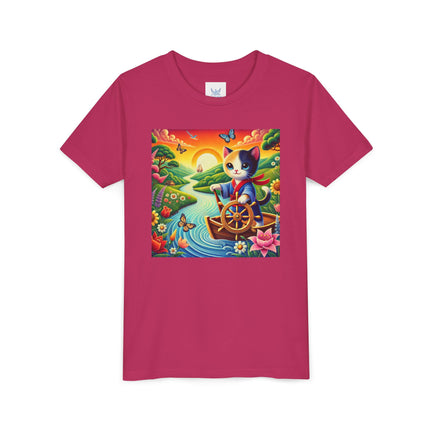 Sailor Kitten’s River Adventure Youth Short Sleeve Tee