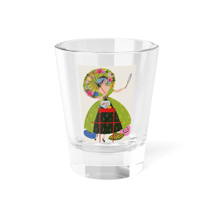 Lady with the Golden Fish Shot Glass – Whimsical Fashion & Playful Fantasy