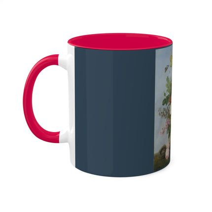 Bouquet of Flowers and a Nest by Sebastian Wegmayr Colorful Mugs, 11oz