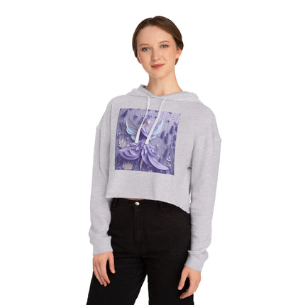 Lavender Fairy Women’s Cropped Hooded Sweatshirt