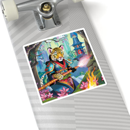 Cyberpunk Leopard Kiss-Cut Stickers (4 Sizes)