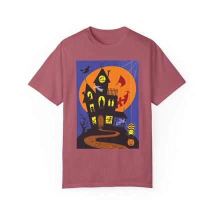 Halloween Night at the Haunted House Unisex Garment-Dyed T-shirt