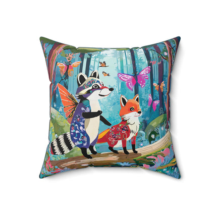 Whimsical Woodland Spun Polyester Square Pillow
