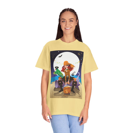 Moonlit Pirate Halloween Unisex Garment-Dyed T-shirt