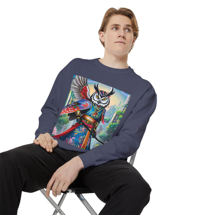 Cyberpunk Samurai Owl Sweatshirt