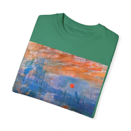 Sunrise by Claude Monet Unisex Garment-Dyed T-shirt