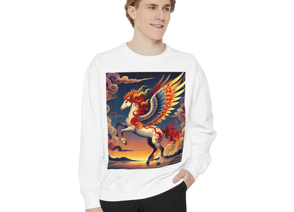 Flame-Winged Horse at Sunset Sweatshirt