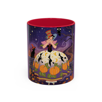 🎃🌙 The Pumpkin Moon Dress Colorful Mug – Whimsical Halloween Fashion