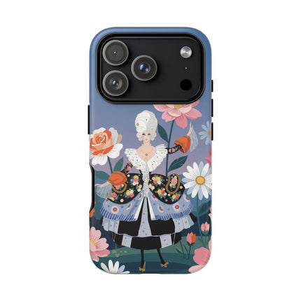 🌸🎀 The Grand Floral Promenade Phone Case – Art Deco Fashion Fantasy