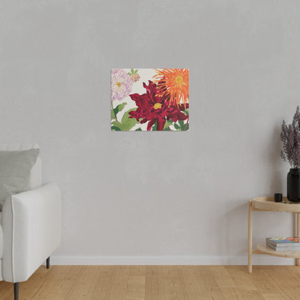 Radiant Dahlias by Tanigami Kônan – Japanese Botanical Splendor