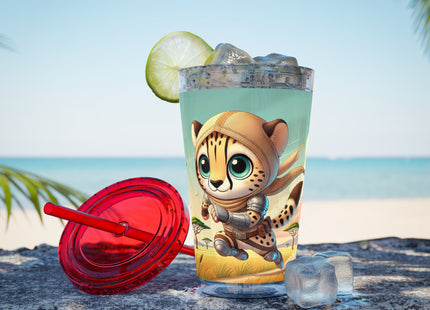 Swift Cheetah Sunsplash Tumbler with Straw, 16oz