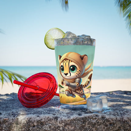 Swift Cheetah Sunsplash Tumbler with Straw, 16oz