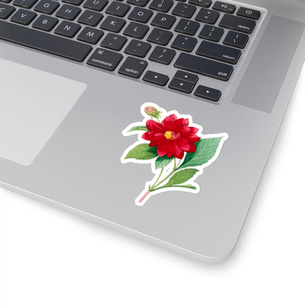 Dahlia botanical illustration by Pierre-Joseph Redouté Kiss-Cut Stickers (4 Sizes)