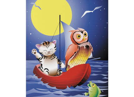 Embarking on a Moonlit Journey Matte Canvas, Stretched, 0.75"