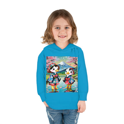 Rainy Day Ducks Toddler Pullover Fleece Hoodie
