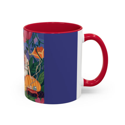 The Garden Of Quiet Reverie Colorful Mugs – Art Deco Botanical Serenity