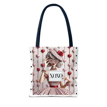Fashionably Yours, XOXO Tote Bag (AOP)