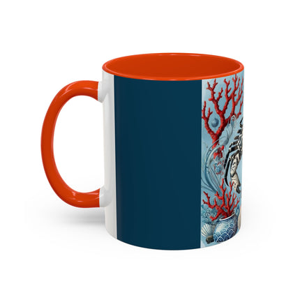 Spotted Crab & Pagoda Colorful Mug – Mystical Ocean & Asian Harmony