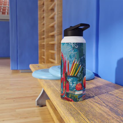 Whiskered Wanderings Stainless Steel Water Bottle