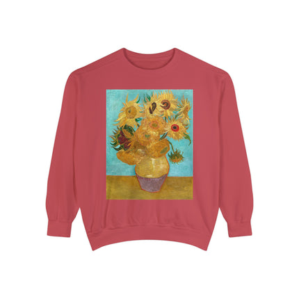 Vase with Twelve Sunflowers by Vincent Van Gogh Unisex Garment-Dyed Sweatshirt