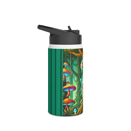 Silent Stripes Stainless Steel Water Bottle, Standard Lid