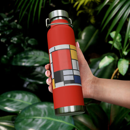 Composition with Red, Yellow, Blue, and Black by Piet Mondrian Copper Vacuum Insulated Bottle, 22oz