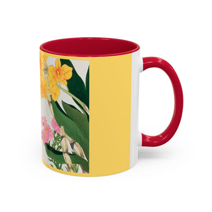 Golden Bow Orchid by Tanigami Kônan Colorful Mugs (11oz, 15oz)