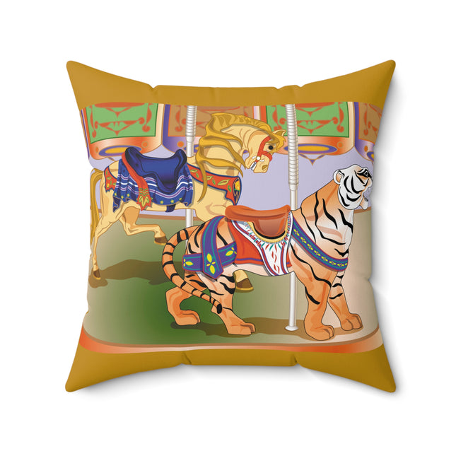 Carousel Splendor Spun Polyester Square Pillow