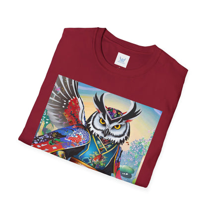Cyberpunk Samurai Owl Softstyle T-Shirt