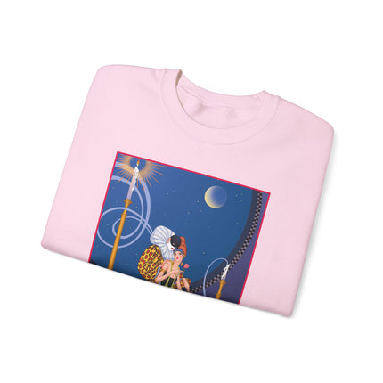 Smoke and Secrets: A Glamorous Encounter in Prohibition Era Heavy Blend™ Crewneck Sweatshirt