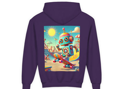 Skate Park Robot Youth Heavy Blend Hooded Sweatshirt