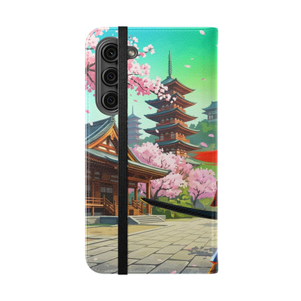 🦊⚔️ Cyberpunk Panda Samurai Flip Case – Futuristic Honor & Kitsune Spirit