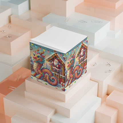 Playful Dragon's Christmas Note Cube
