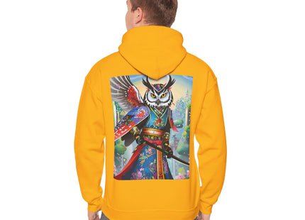 Cyberpunk Samurai Owl – Heavy Blend™ Hooded Sweatshirt